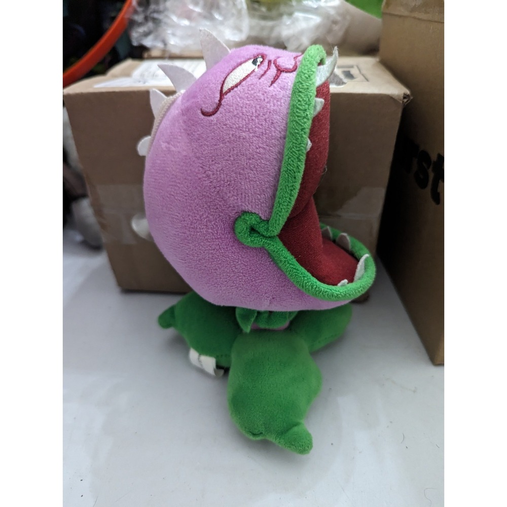 Plants vs Zombies pvz PLUSH stuffed toy LINXIN Chomper 7" 2nd‎ WIDE OPEN MOUTH